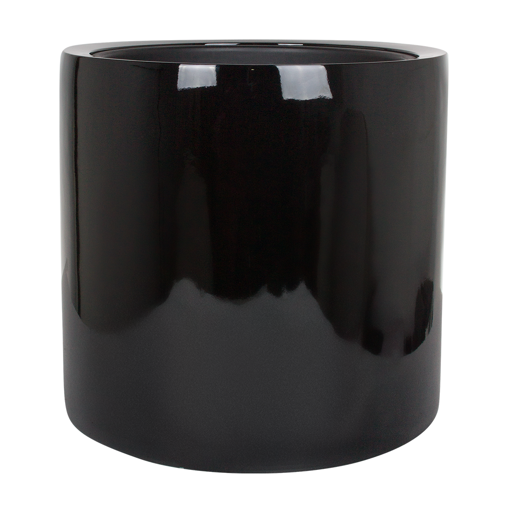Кашпо Nobilis Marco "Pmlac-black Cylinder" (полистоун), D53хH51 см, с тех.горшком Черный