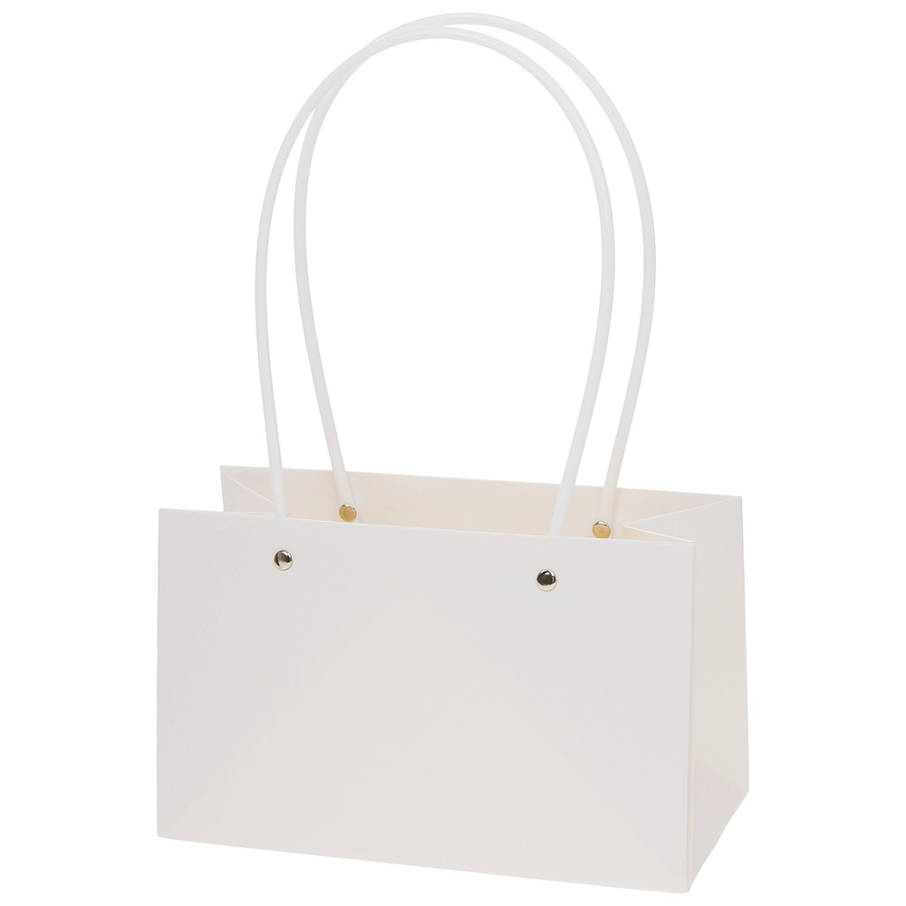 Сумка подарочная (картон), 22x10,5xH13,5 см, набор (10 шт), с ламинацией Белый