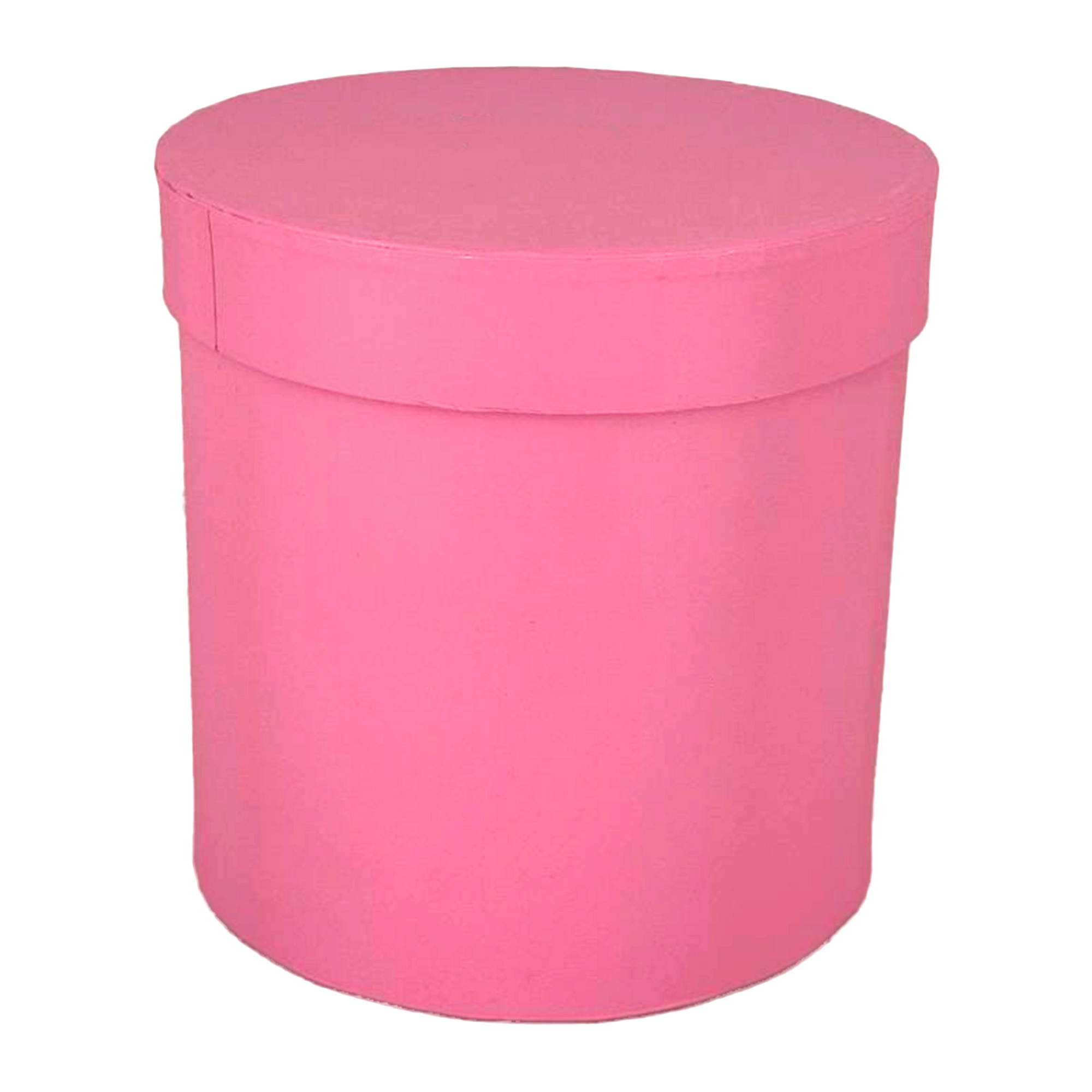 Коробка шляпная, D16xH16 см, с крышкой Розовый