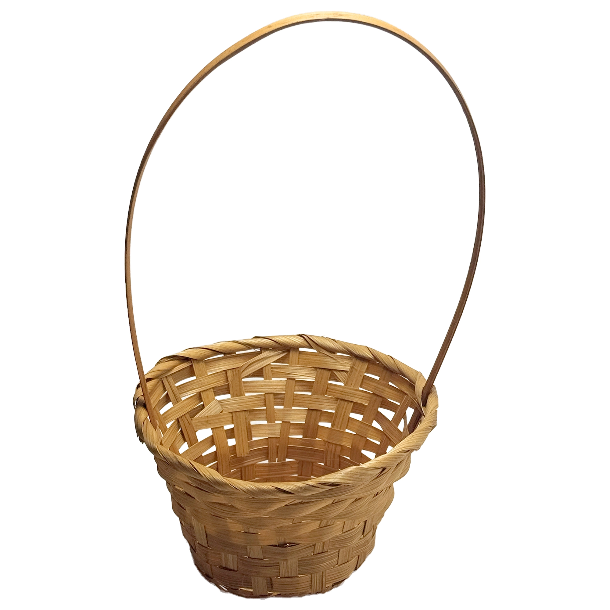 Корзина плетеная (бамбук), D20xH11/35 см Коричневый
