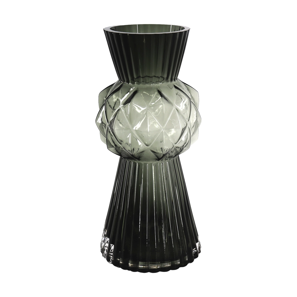 Ваза "Bouquet" (стекло), D14хН30 см Серый