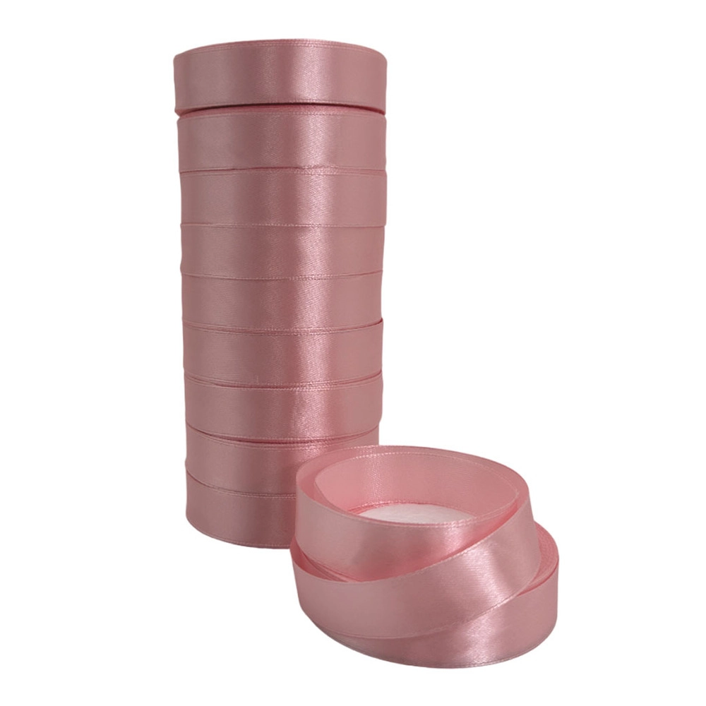 Лента атлас, 20 ммx25 ярд Персиковый-розовый