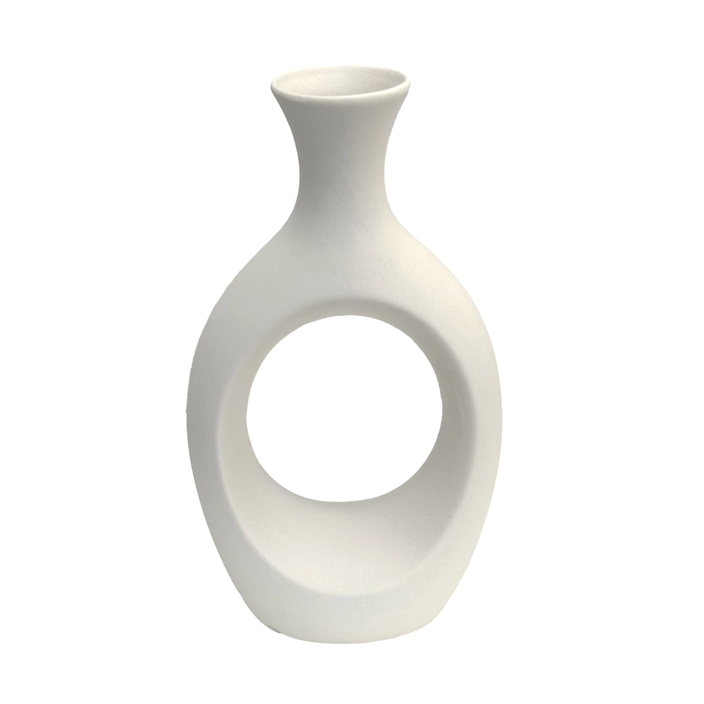 Ваза "Майя" (керамика), 12,5x5xH22 см Белый