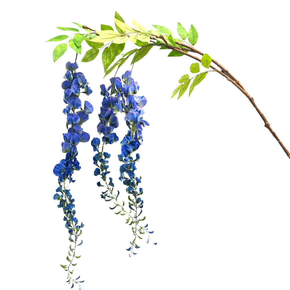 Цветок искусственный "Глициния", H170 см Синий