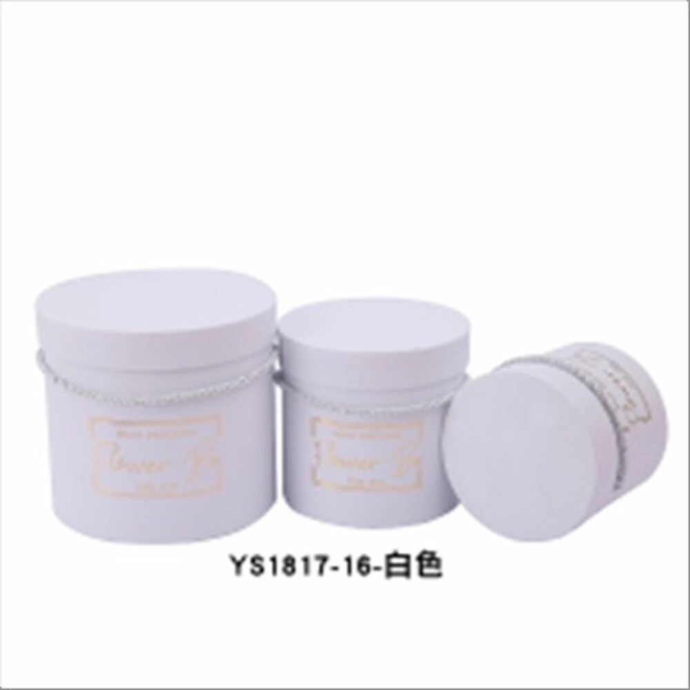 Коробка шляпная "Flower box", D18xH17 см - D13xH12 см, набор (3 шт) Белый