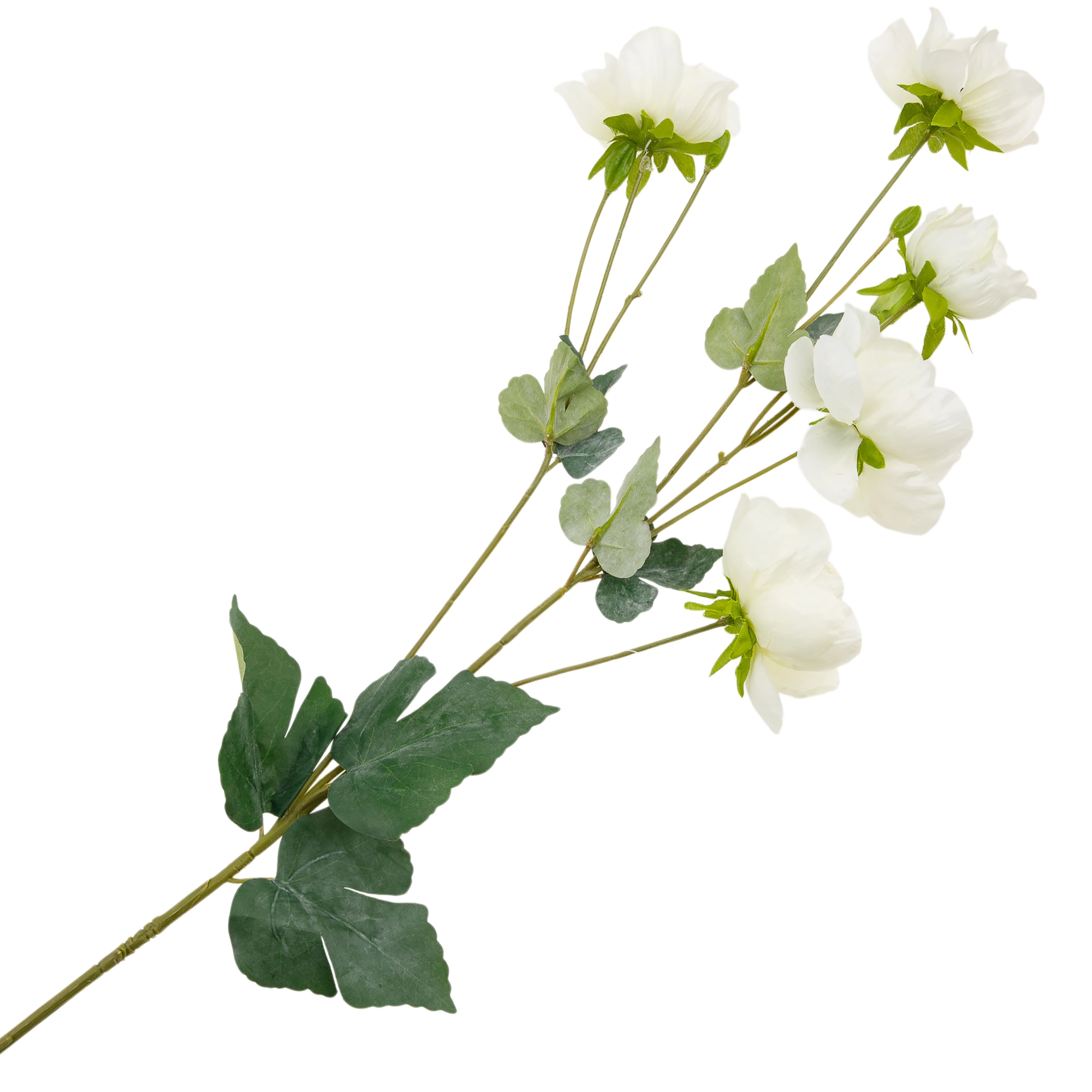 Цветок искусственный "Анемон", H95 см Белый