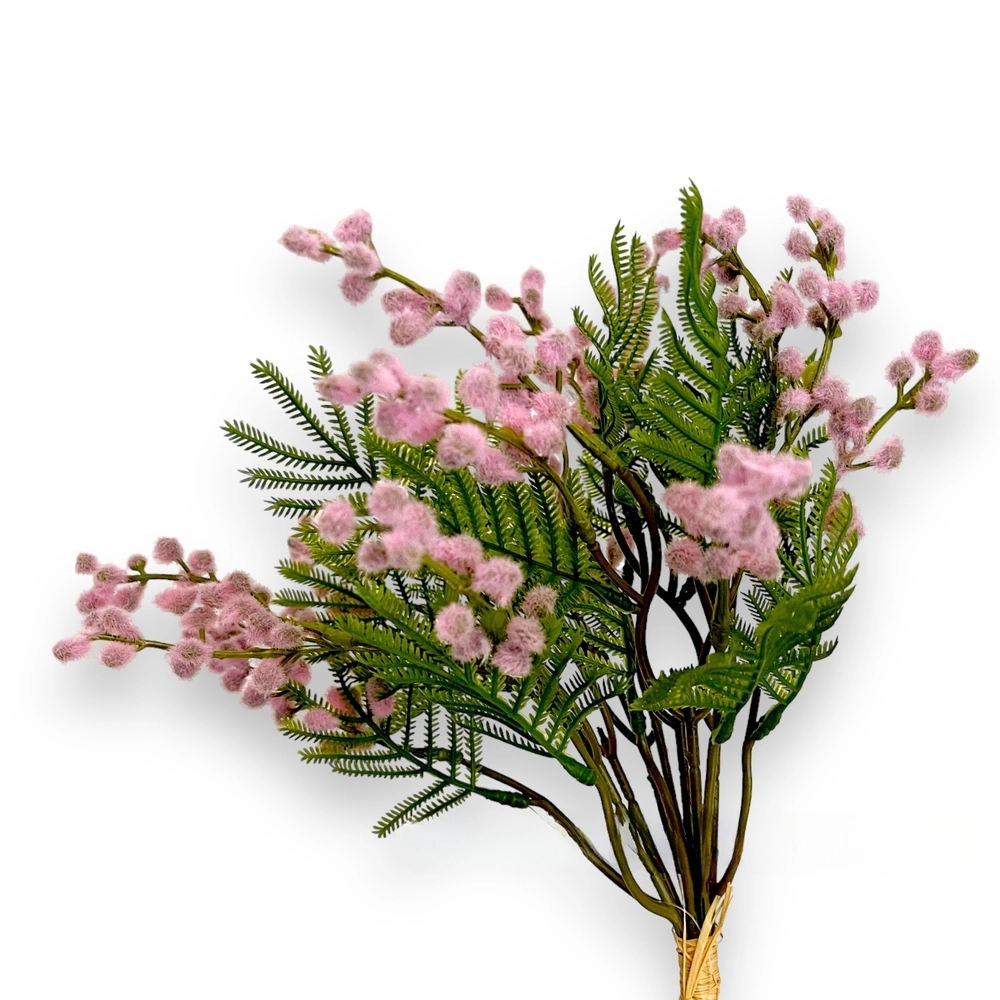 Букет искусственных веток "Мимоза", H40 см Сиреневый