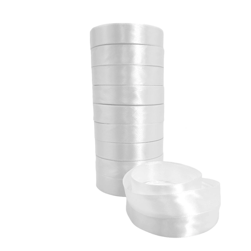 Лента атлас, 20 ммx25 ярд Белый