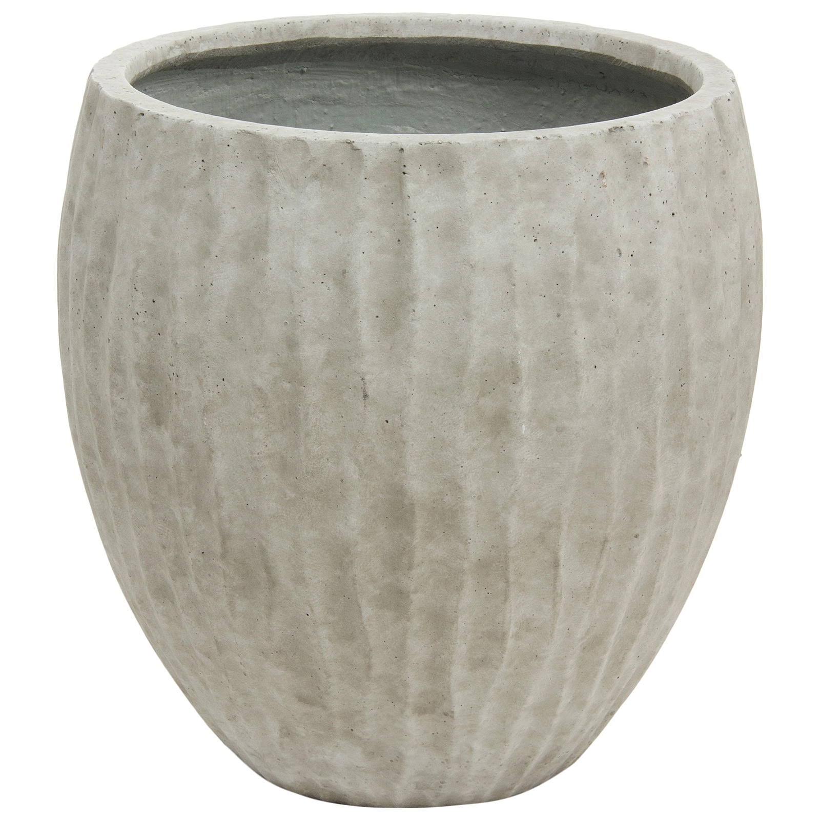 Кашпо Nobilis Marco "Waves Ash grey Round" (файкостоун), D30xH30 см Светло-серый