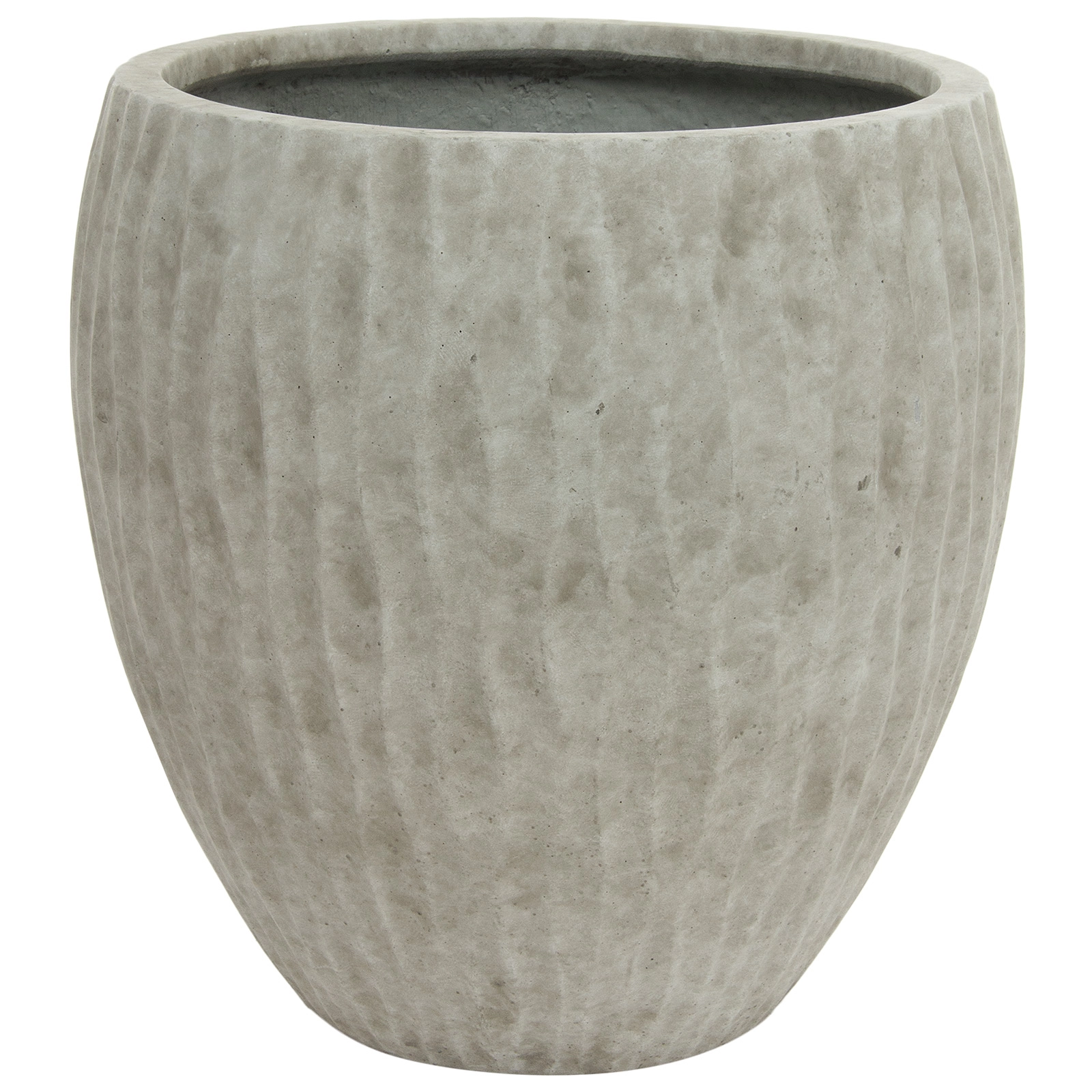 Кашпо Nobilis Marco "Waves Ash grey Round" (файкостоун), D40xH40 см Светло-серый