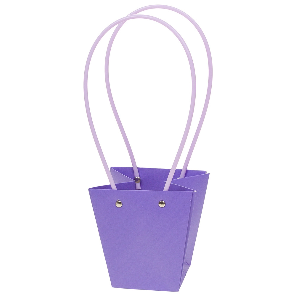 Сумка подарочная (картон), 12x8xH12,5 см, набор (10 шт), с ламинацией Сиреневый