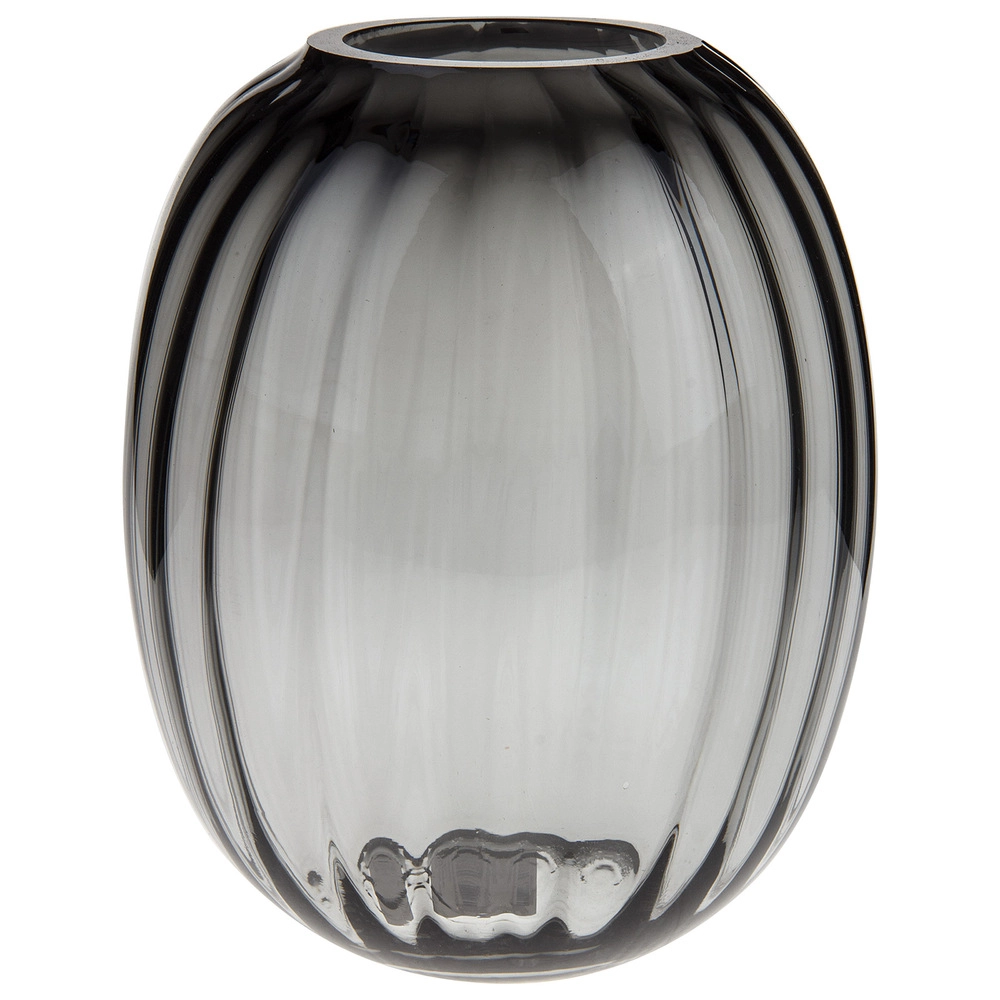 Ваза "Ellipse" (стекло), D16xH19 см Серый