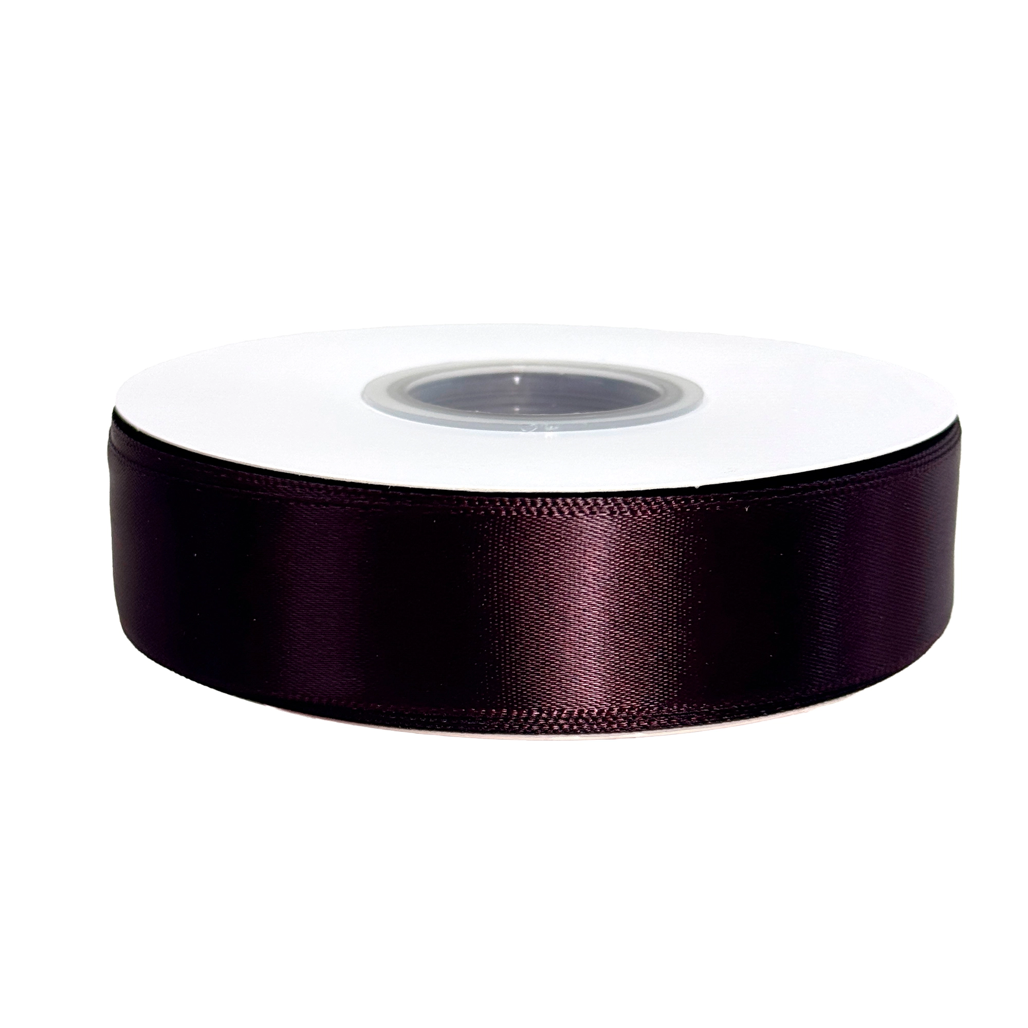Лента атлас, 25 ммx50 ярд, плотная, на катушке Бургунди