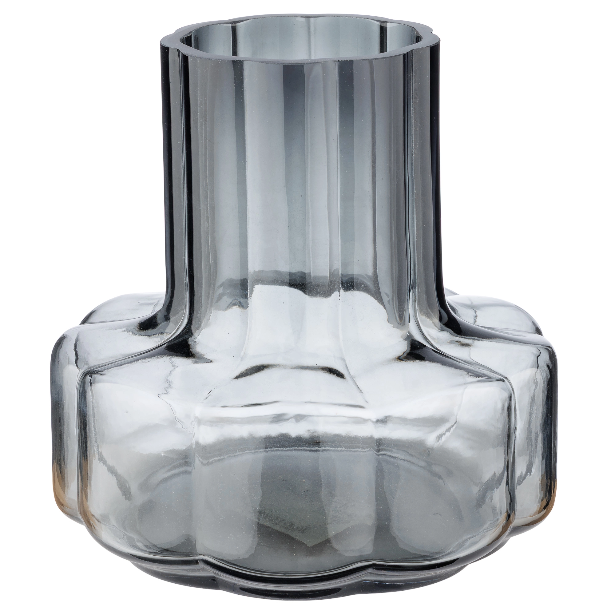 Ваза "Elegance" (стекло), D20xH20 см Серый