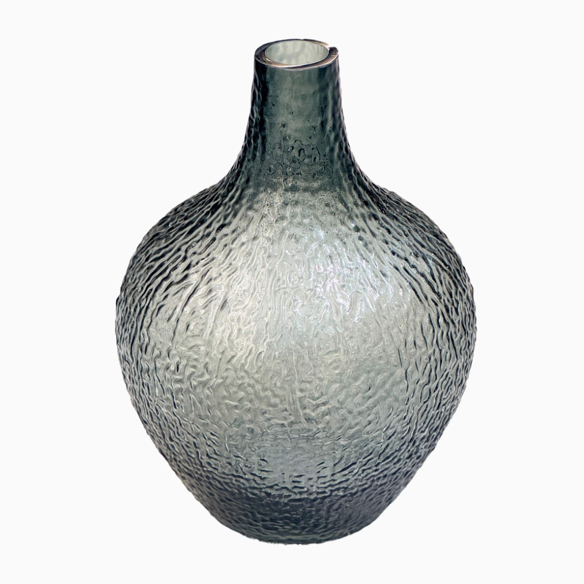 Ваза "Ice" (стекло), D18xH25 см Серый