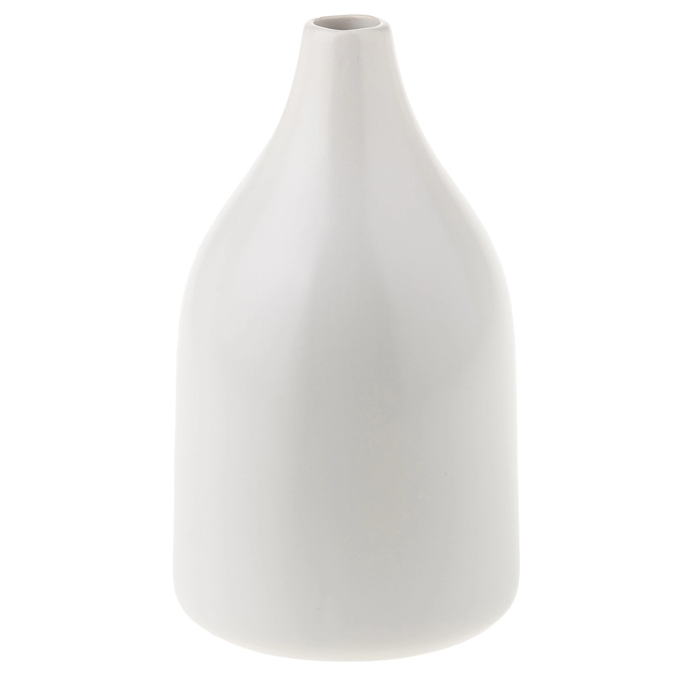 Ваза "Бутыль" (керамика), D11xН20 см, для сухоцветов Белый