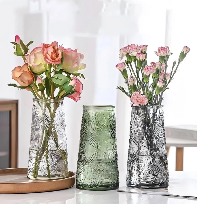 Ваза "Palm" (стекло), D10xH20 см Прозрачный