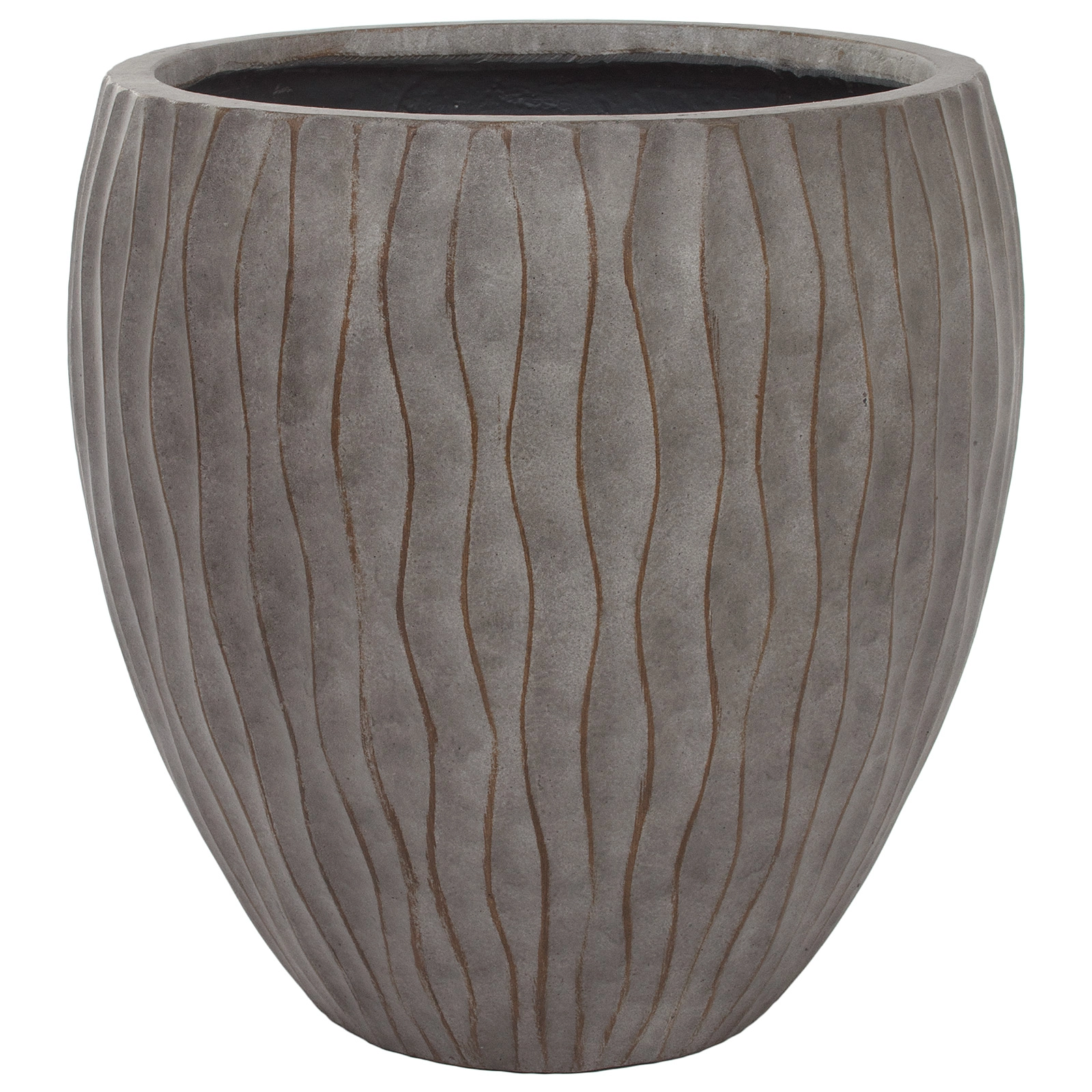 Кашпо Nobilis Marco "Waves Fossil-wood Round" (файкостоун), D40xH40 см Коричневый