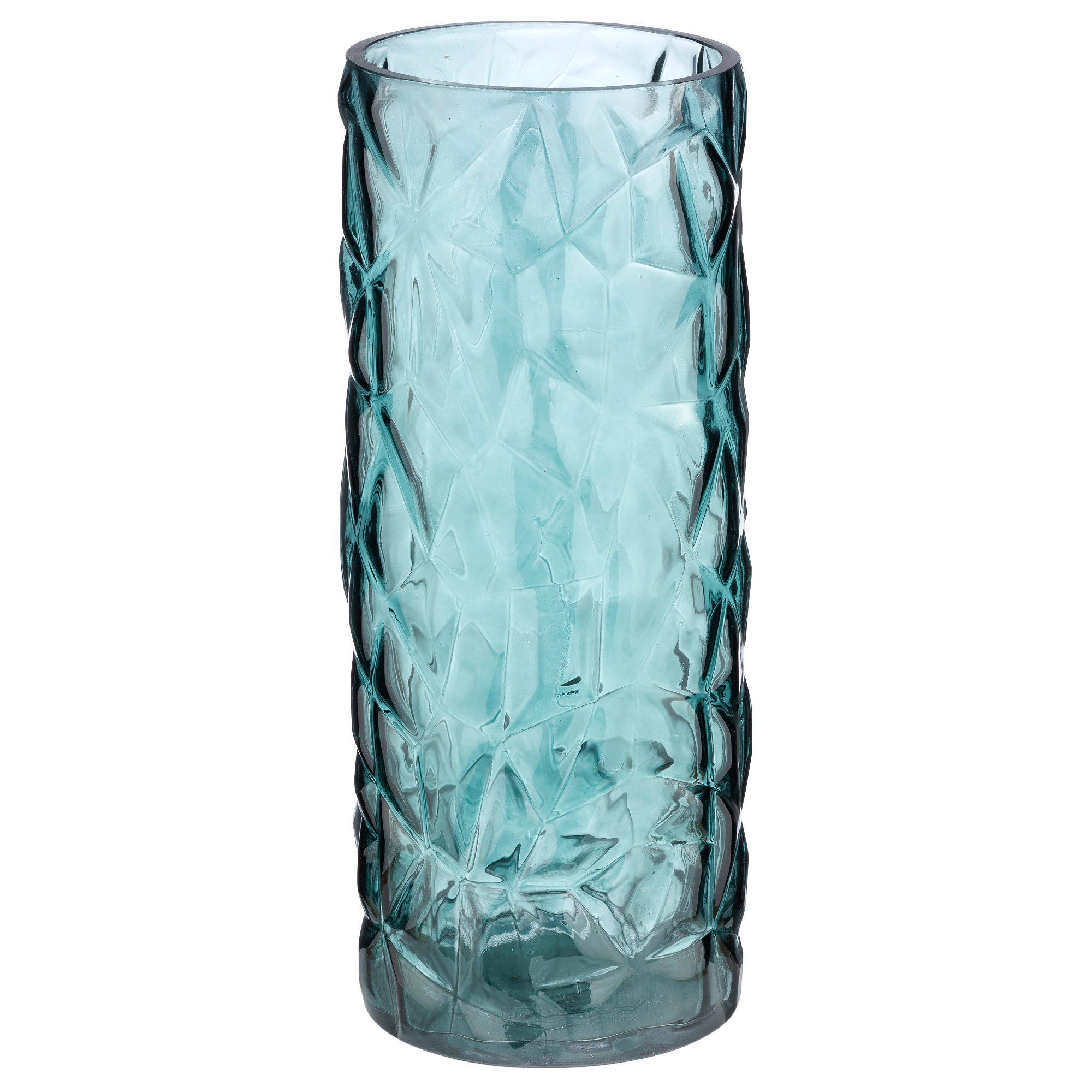 Ваза "Crackle" (стекло), D12xH28,5 см Зеленый