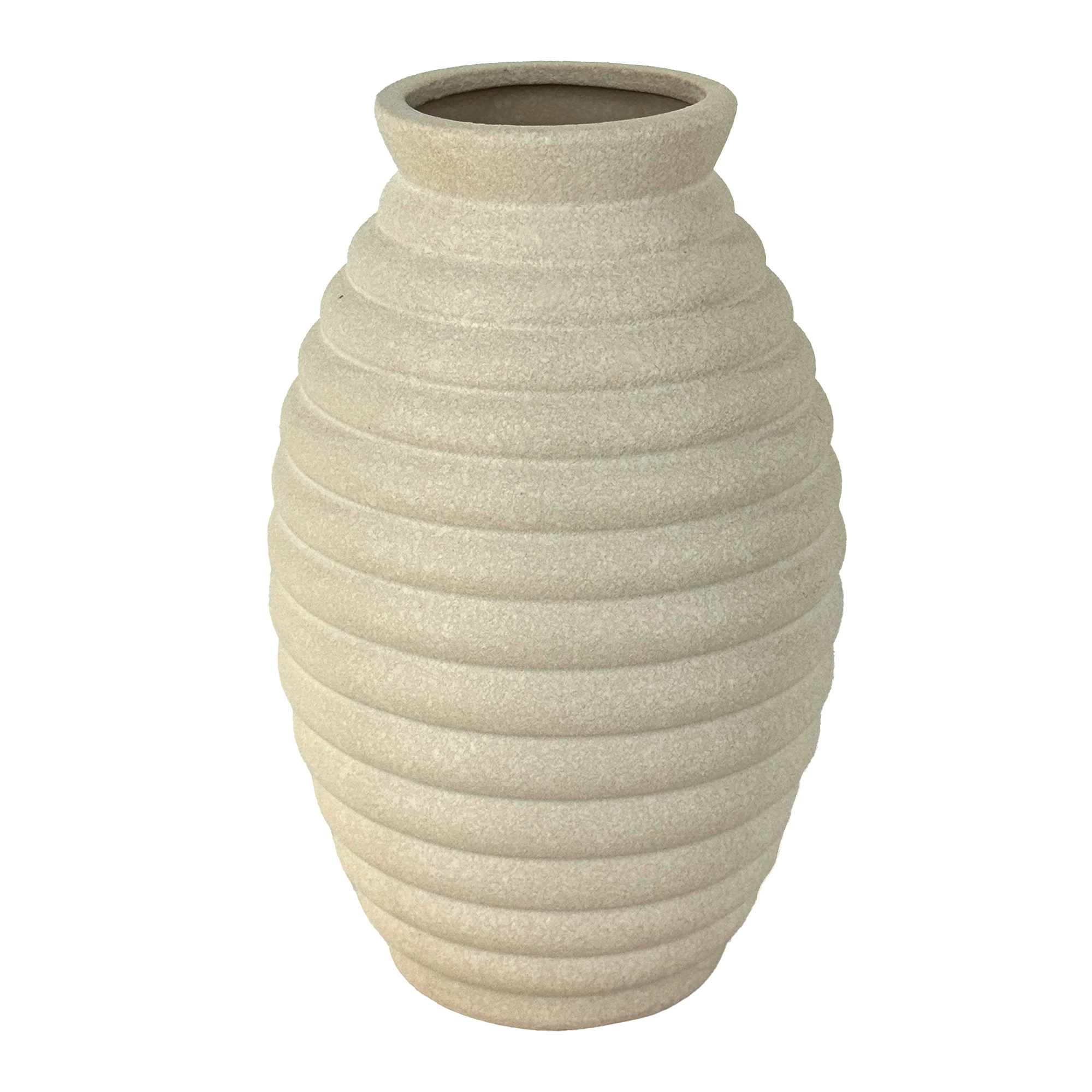 Ваза "Dune" (керамика), D15xH25,5 см Белый