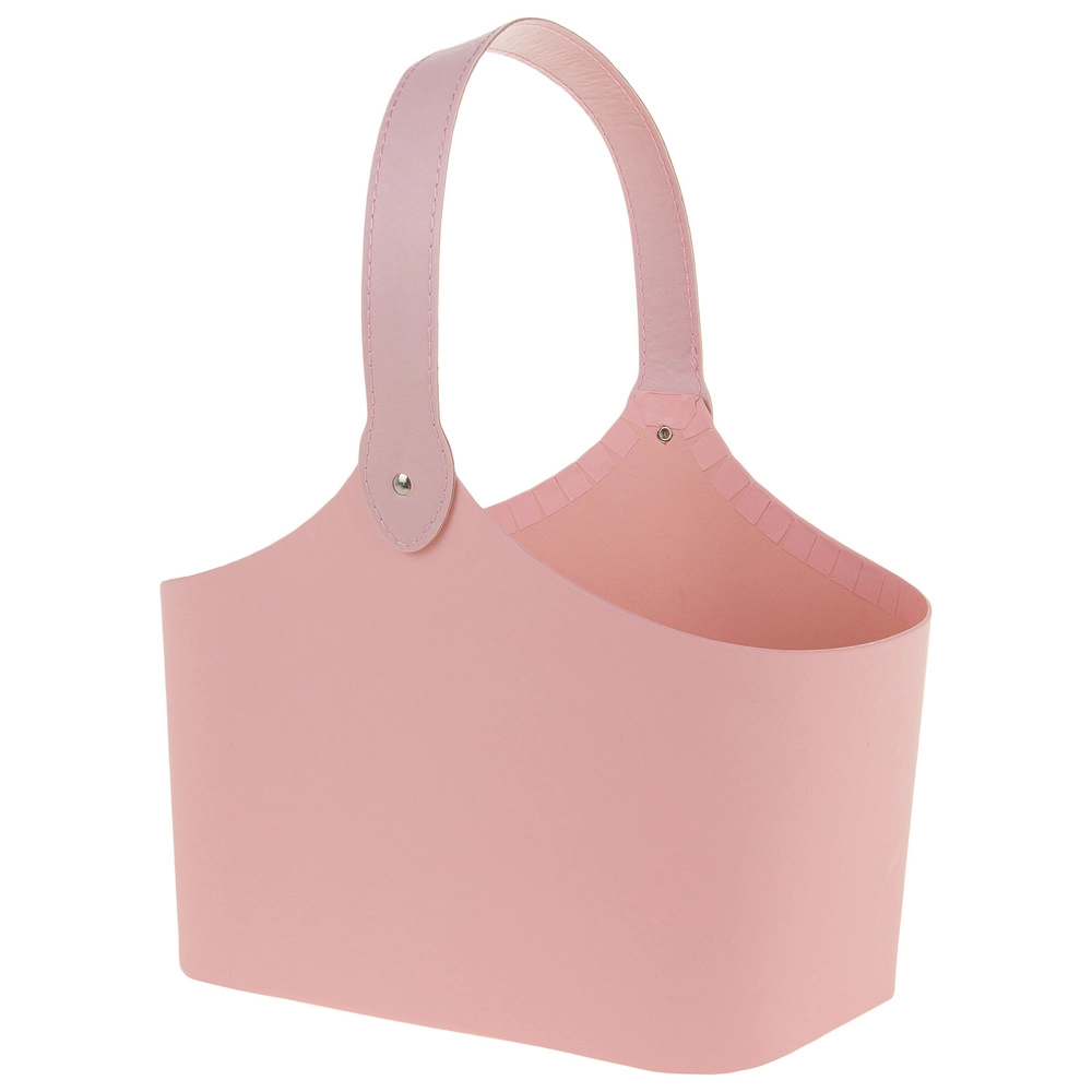 Коробка-кашпо "Сумка", 23x18xH17 см, с ручкой Розовый