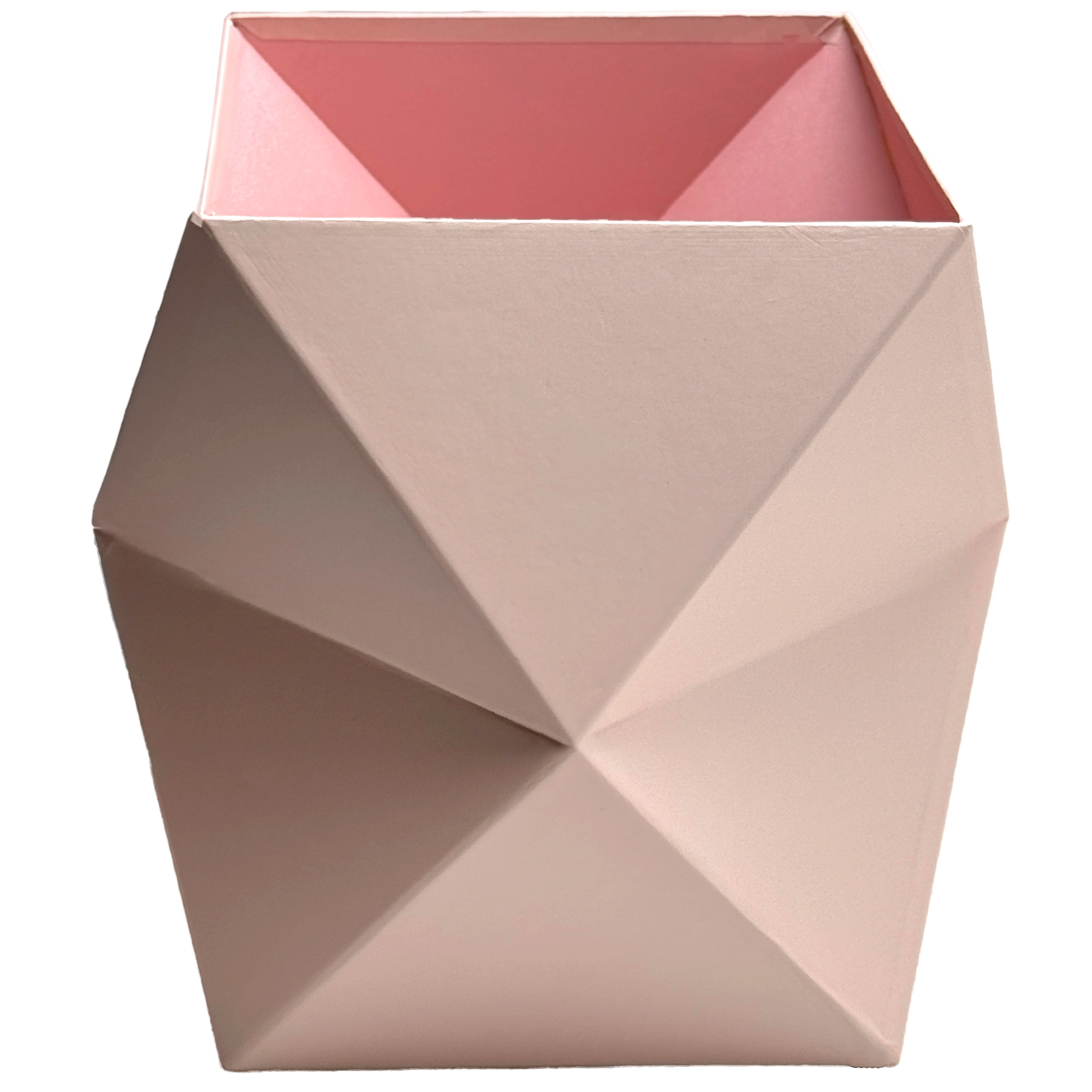 Коробка-кашпо "Geometry", 26,5x26,5xH24 см Пудровый