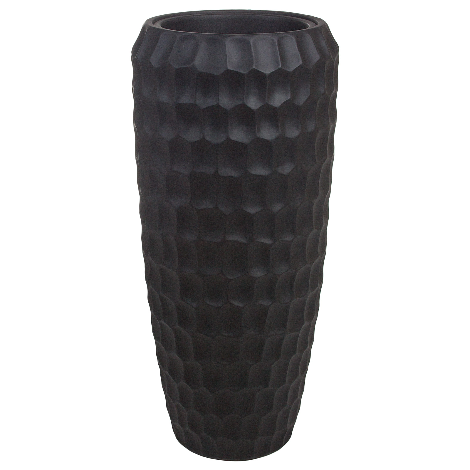 Кашпо Nobilis Marco "Pm-antra Cells Vase" (полистоун), D34хH75 см, с тех.горшком Антрацитовый