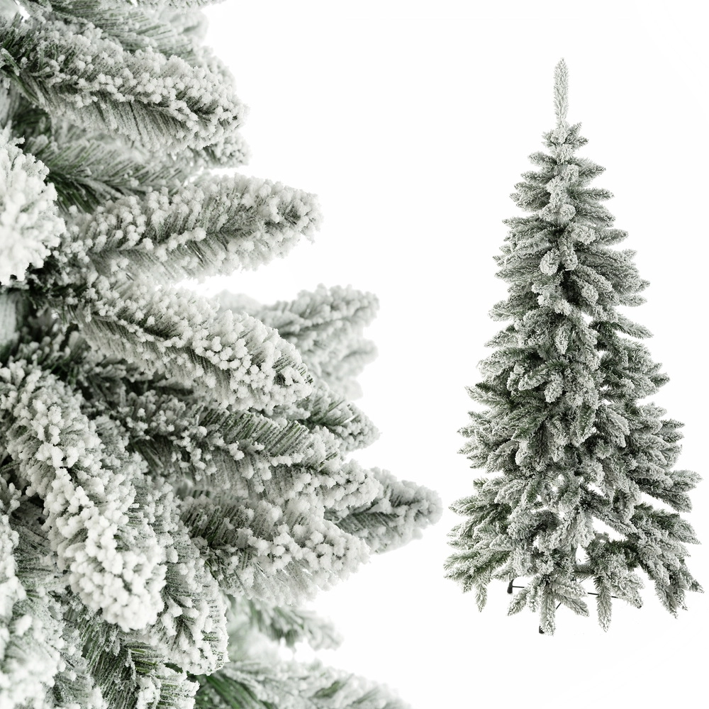 Ель искусственная заснеженная "Северная" (ПВХ), D110xH250 см Белый