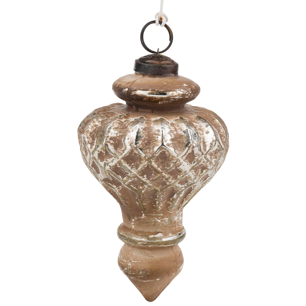 Елочная игрушка "Калабаш" (стекло), Н12 см Коричневый