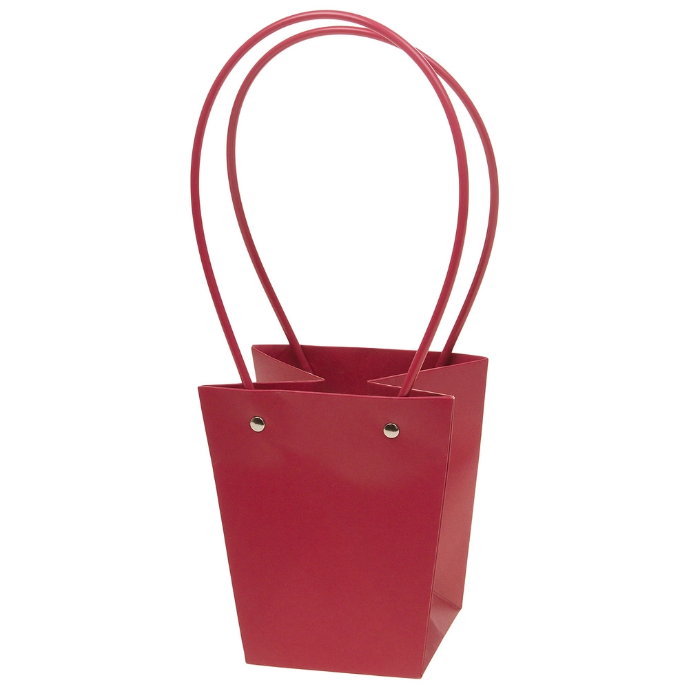 Сумка подарочная (картон), 13x9,5xH15,5 см, набор (10 шт), с ламинацией Винный