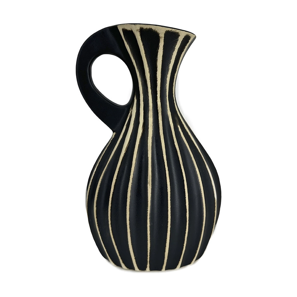 Ваза "Кувшин" (керамика), D13xH20,5 см Черный