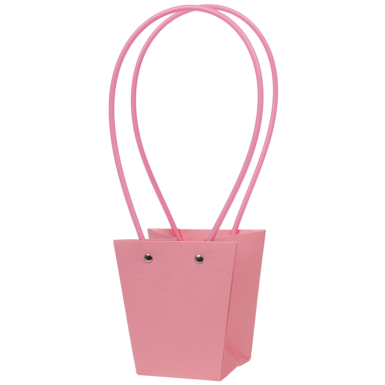 Сумка подарочная "Flowers" (картон), 12x8xH12,5 см, набор (10 шт), с ламинацией Розовый