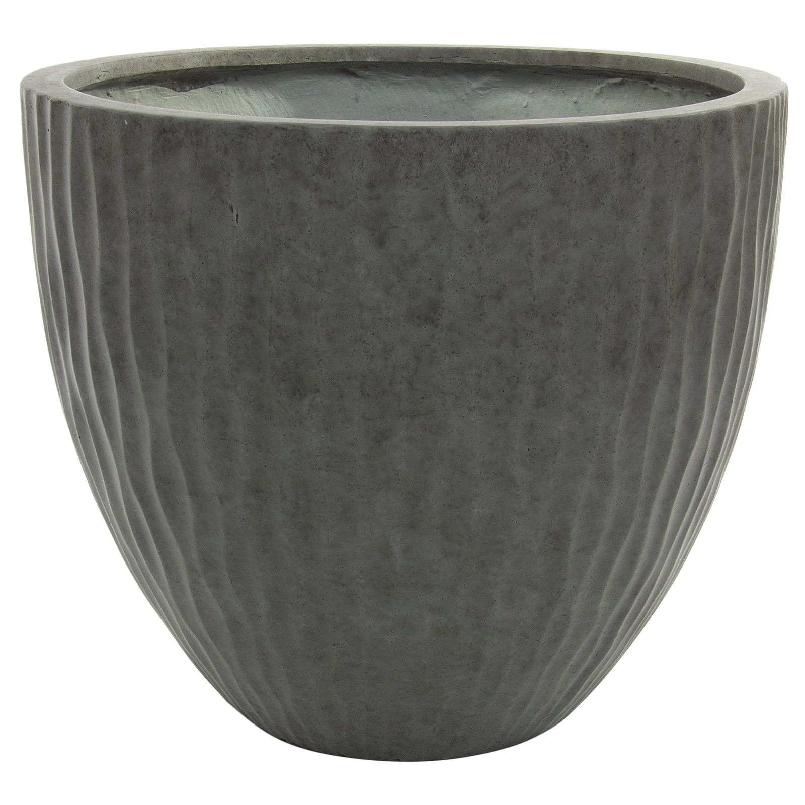 Кашпо Nobilis Marco "Waves Dark grey Round" (файкостоун), D60xH53 см Темно-серый