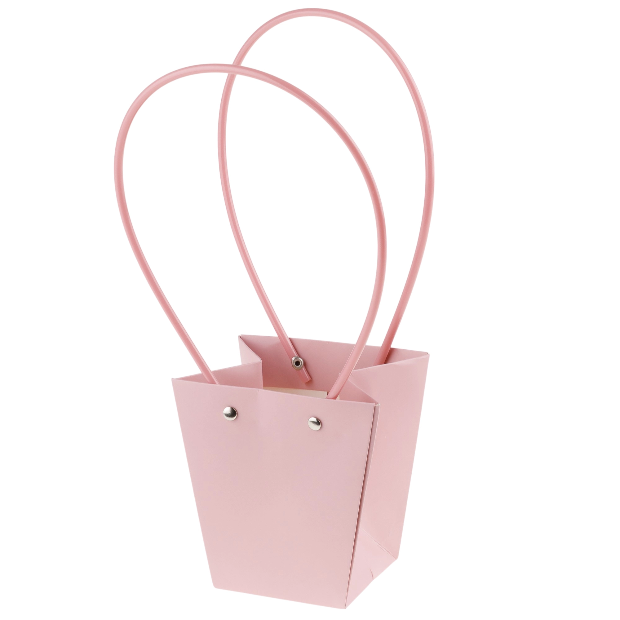 Сумка подарочная (картон), 12x8xH12,5 см, набор (10 шт), с ламинацией Пыльно-розовый