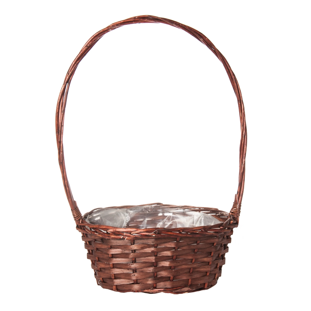 Корзина плетеная (ива), 26x19xH12/46 см Коричневый