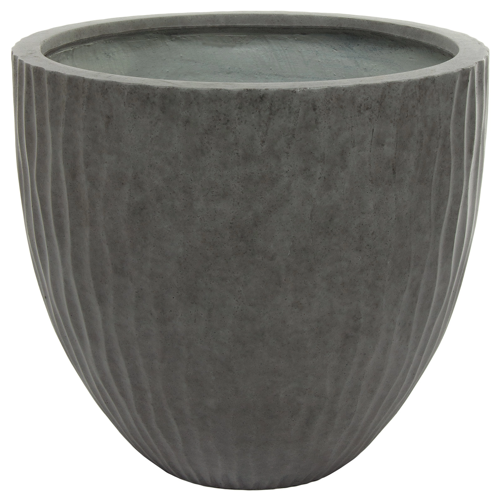 Кашпо Nobilis Marco "Waves Dark grey Round" (файкостоун), D50xH44,5 см Темно-серый