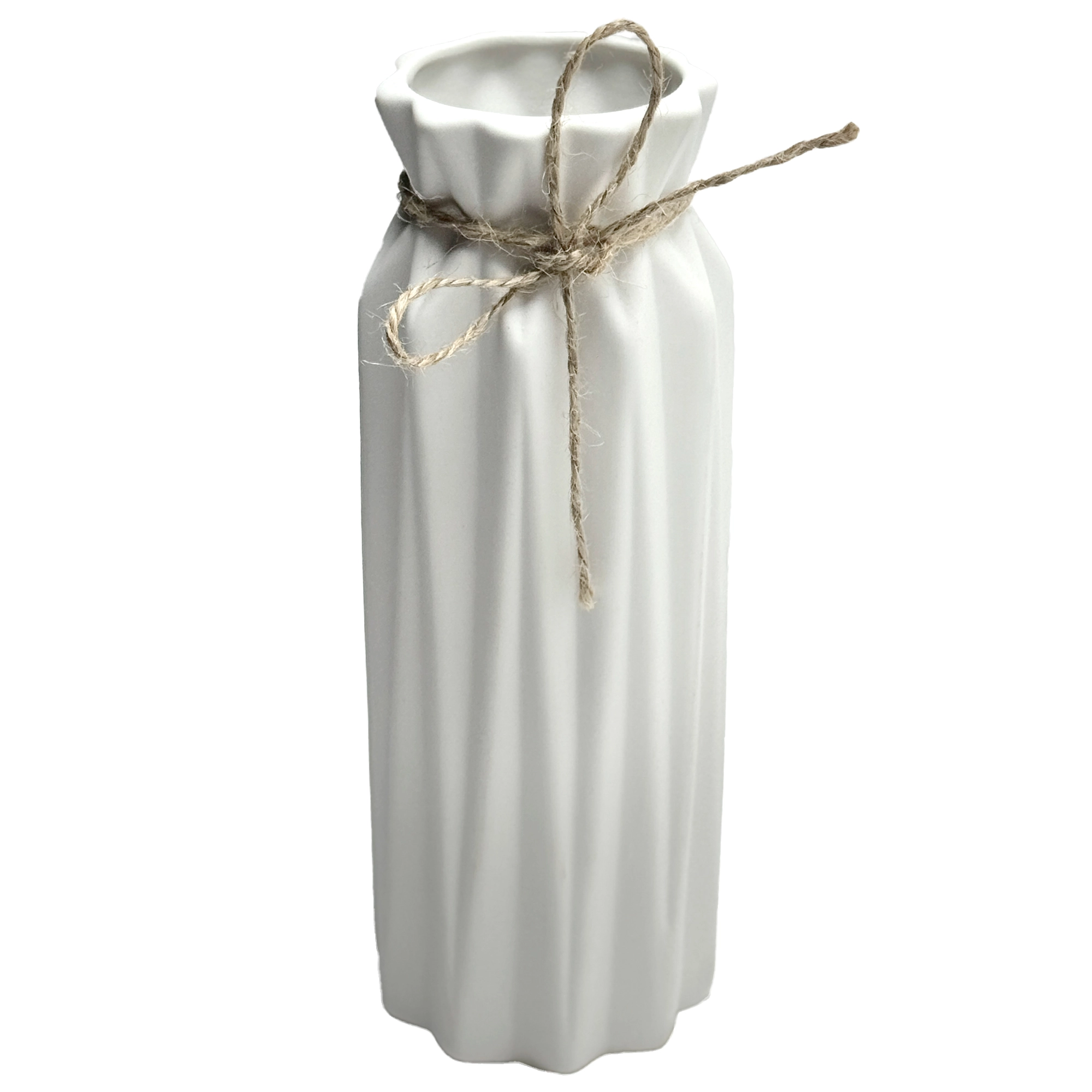 Ваза "White" (керамика), D6,5xH21 см Белый