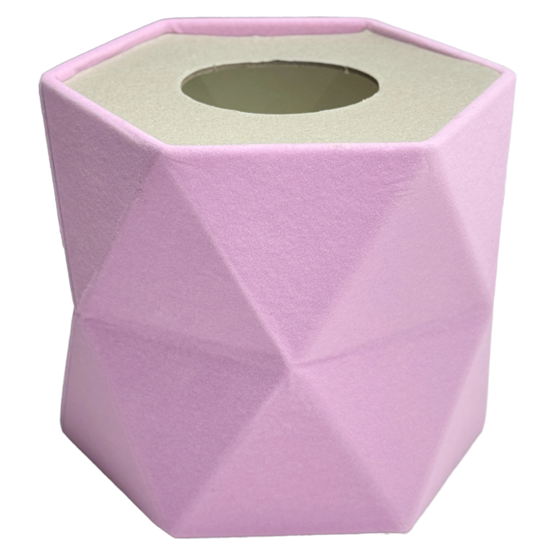 Коробка-кашпо "Geometry" (бархат), 17x15xH15 см Пурпурный