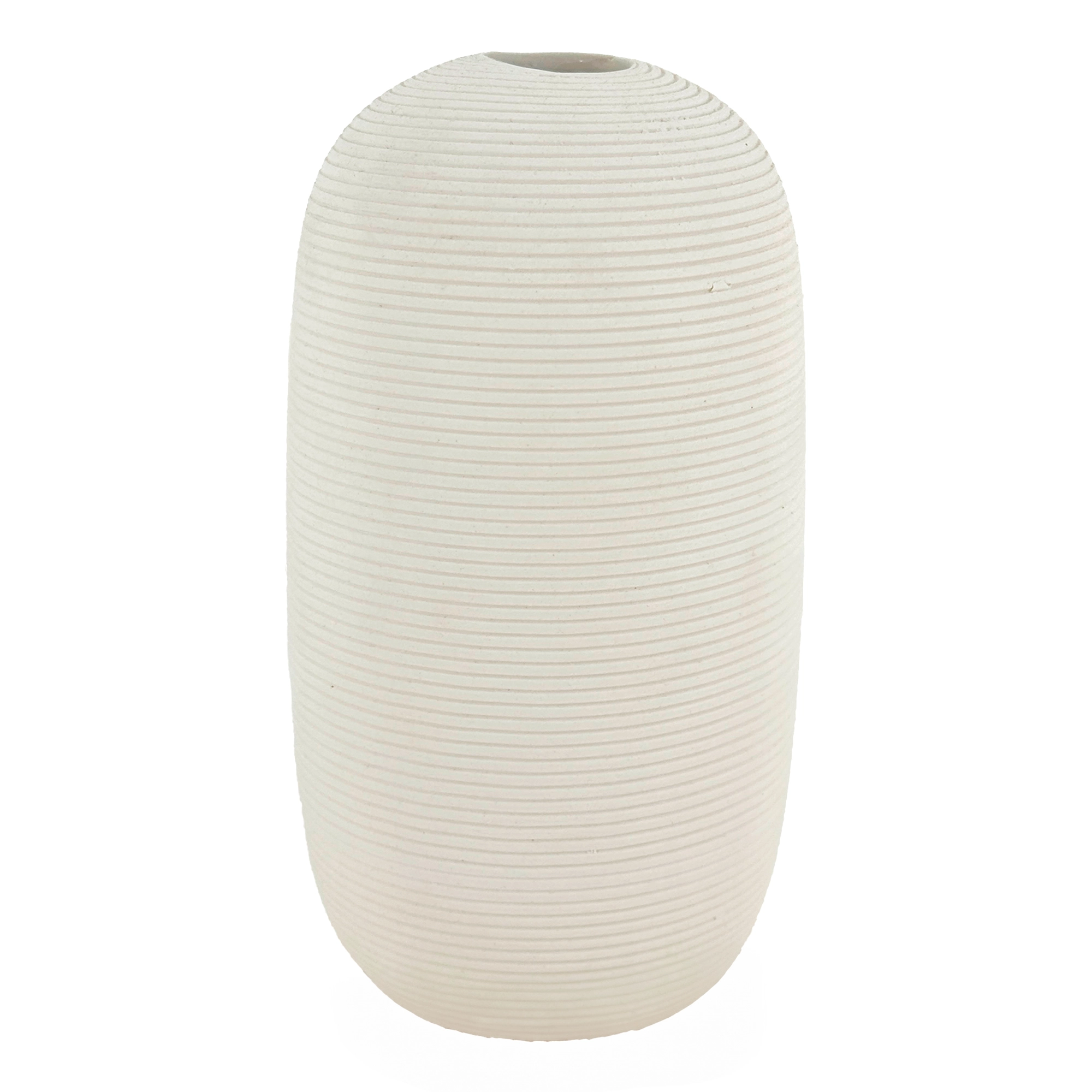 Ваза "Creamy marble" (керамика), D8xН14,5 см Кремовый