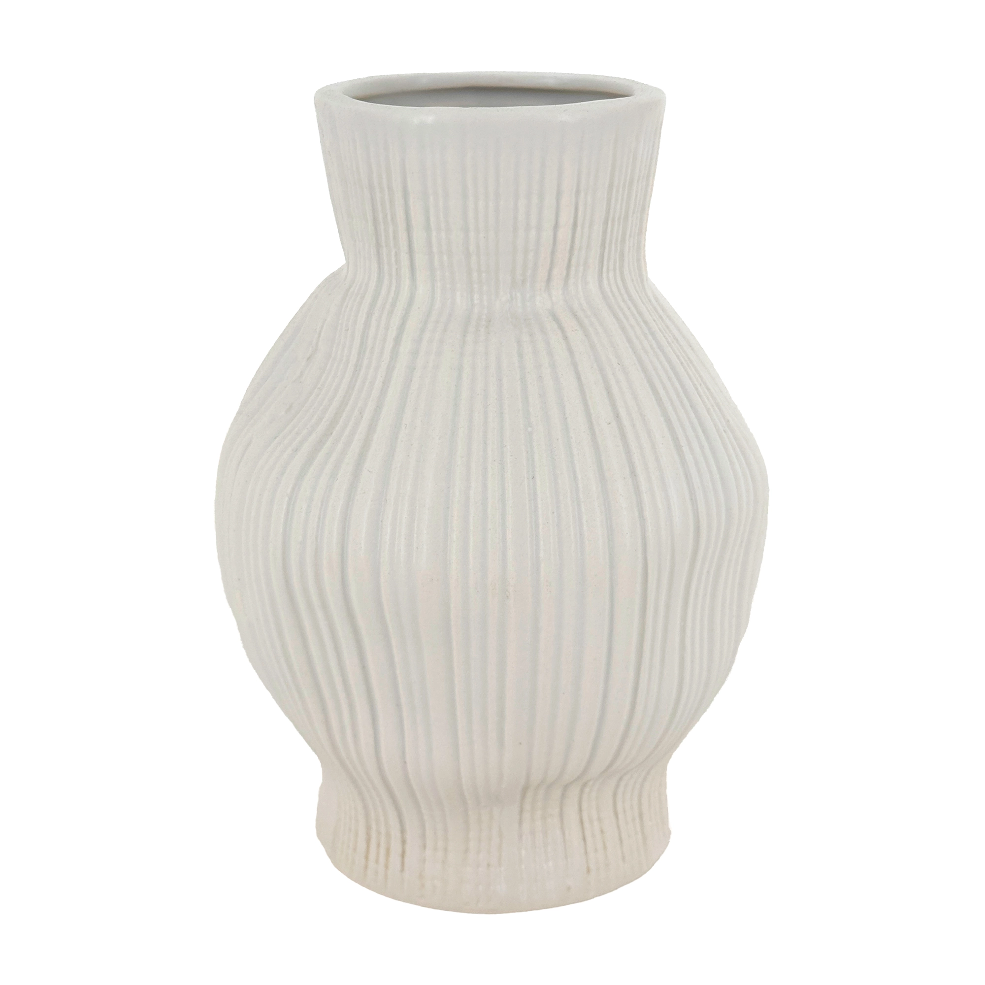 Ваза "Minos" (керамика), D13,5xH19,5 см Белый