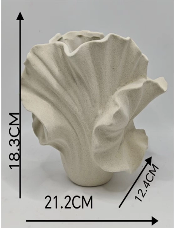 Ваза "Marine art" (керамика), 21x12xH18 см Белый