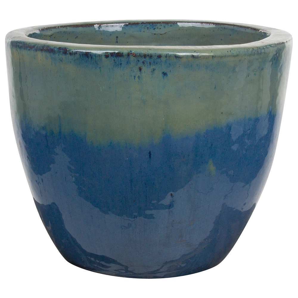 Кашпо Nobilis Marco "Atlantis Round" (керамика), D28хН23 см Синий