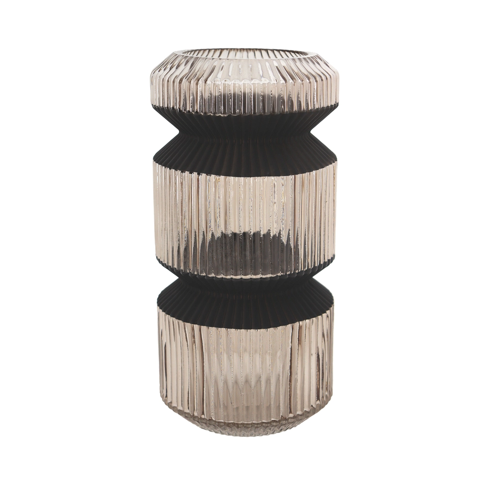 Ваза "Voila" (стекло), D12xH25 см Коричневый