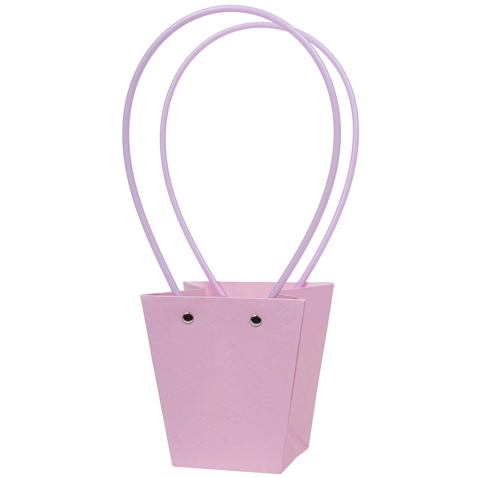 Сумка подарочная "Flowers" (картон), 12x8xH12,5 см, набор (10 шт), с ламинацией Сиреневый