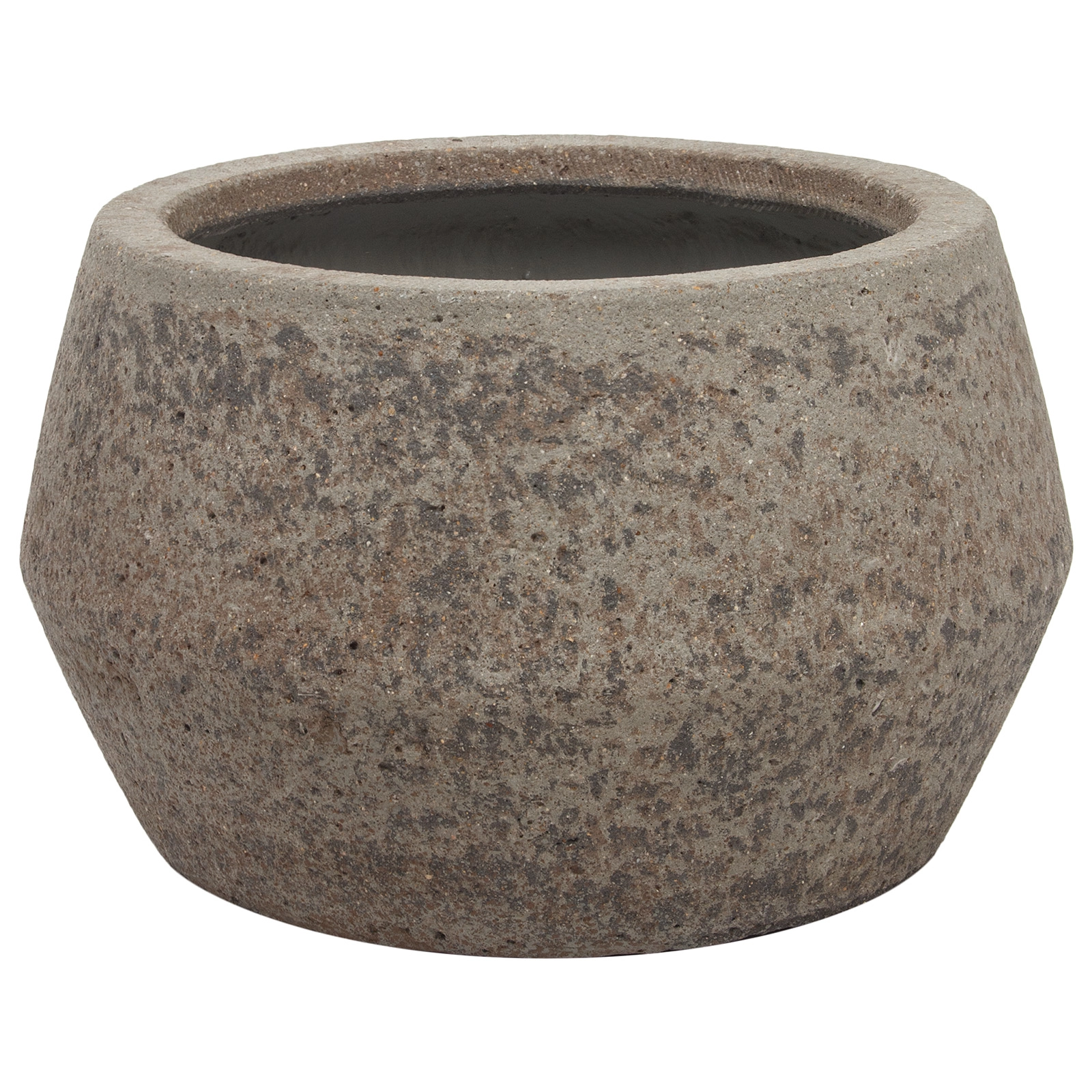 Кашпо Nobilis Marco "Stone Grey Crater" (файкостоун), D36xH21,5 см Серый