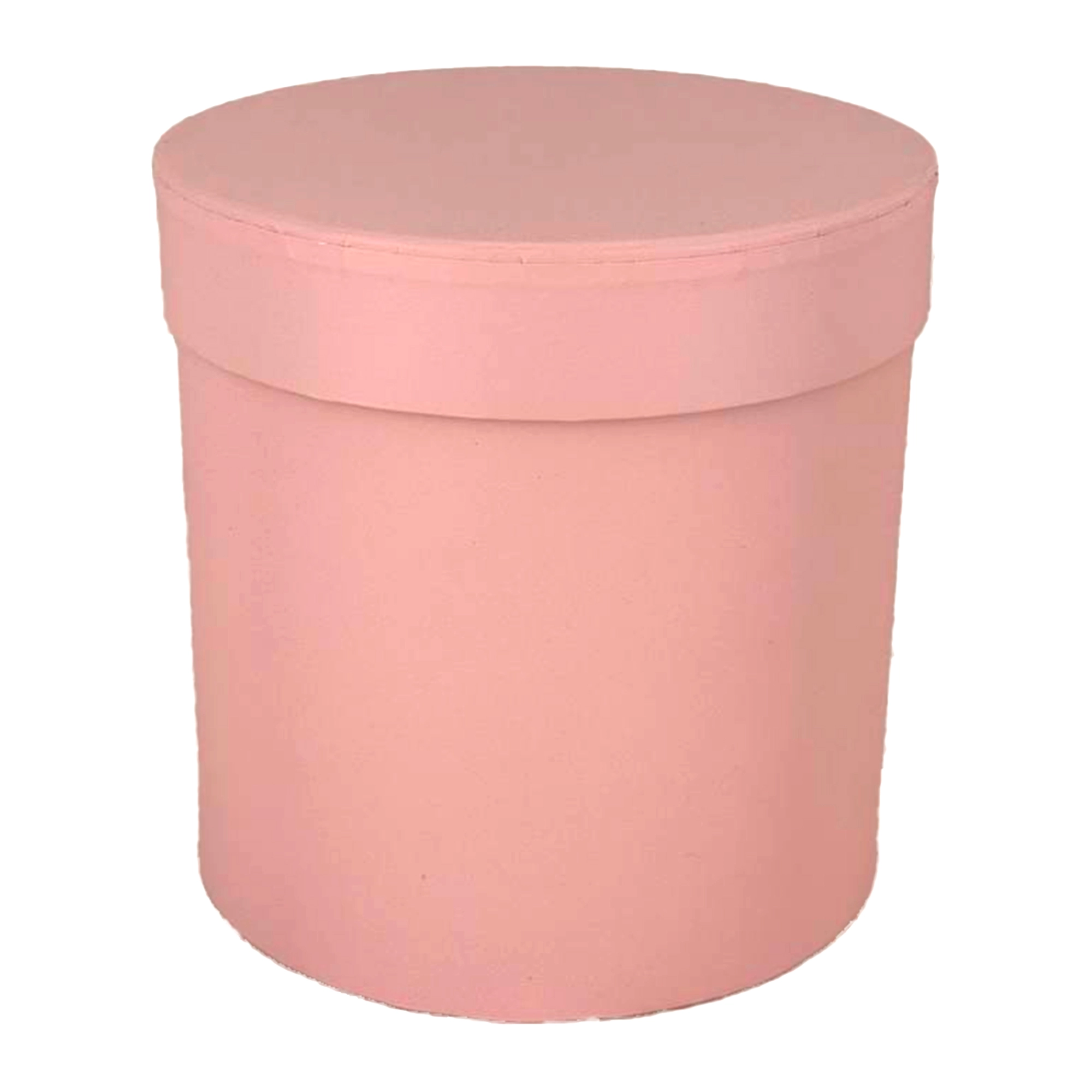 Коробка шляпная, D14xH14 см, с крышкой Светло-розовый
