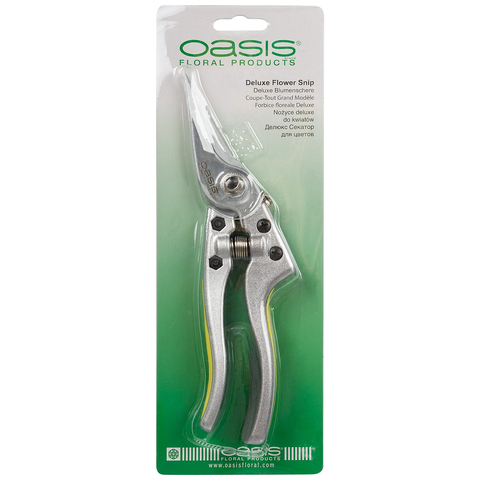 Ножницы флористические "Deluxe Flower Snip" (углеродистая сталь), 20 см, Oasis Серый