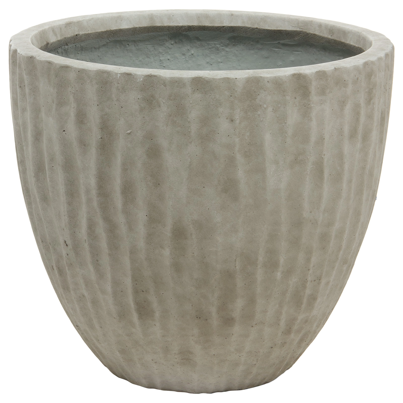 Кашпо Nobilis Marco "Waves Ash-grey Round" (файкостоун), D33xH29 см Светло-серый