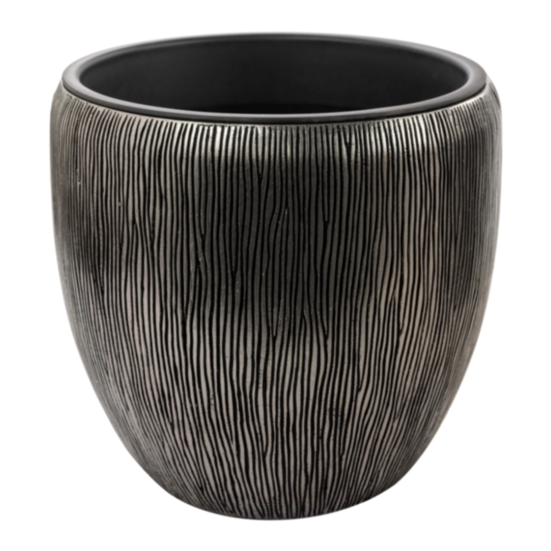 Кашпо Nobilis Marco "Dark silver Vase" (полистоун), D39xH37 см, с тех.горшком Темно-серебряный