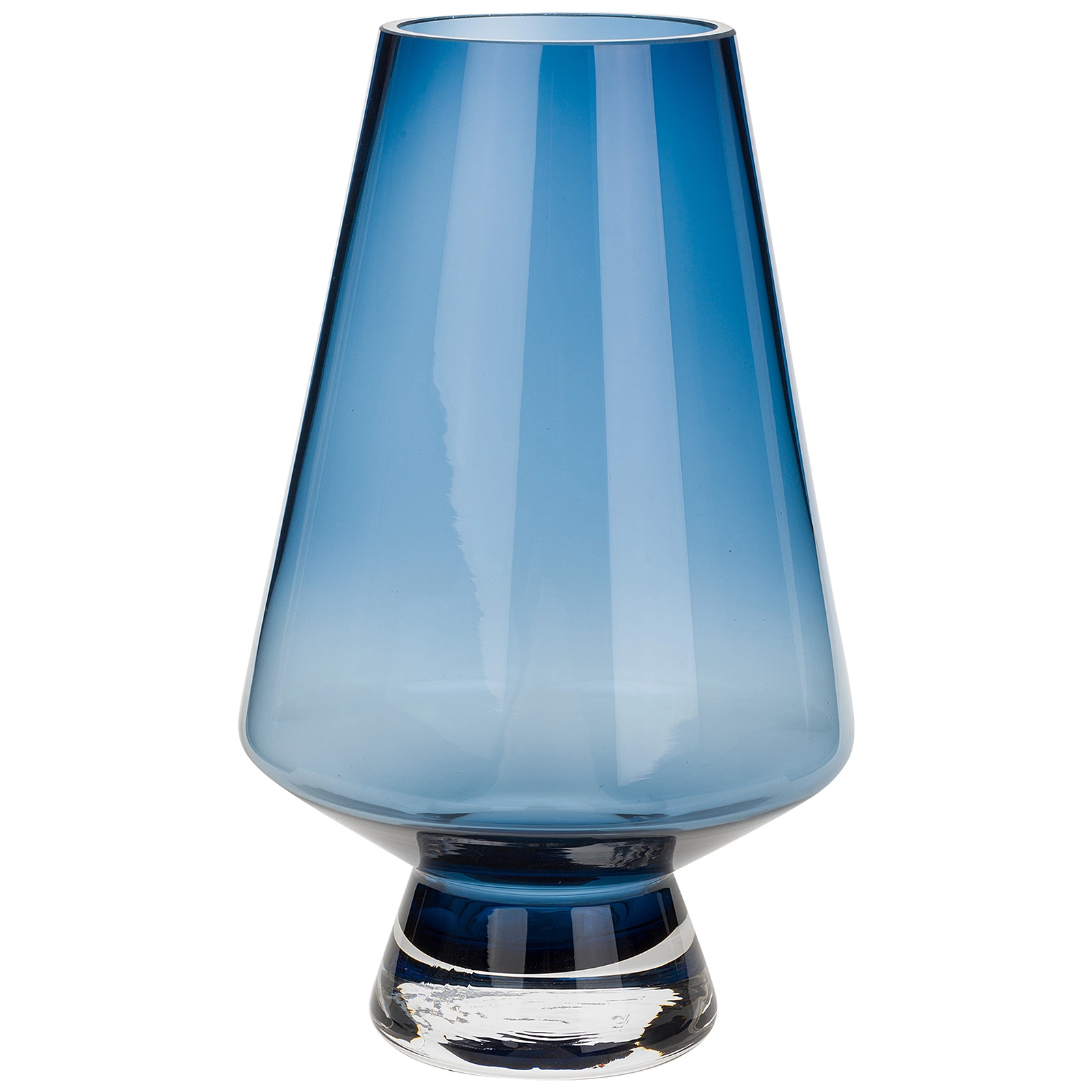 Ваза "Blue sky" (стекло), D16xH26 см Синий